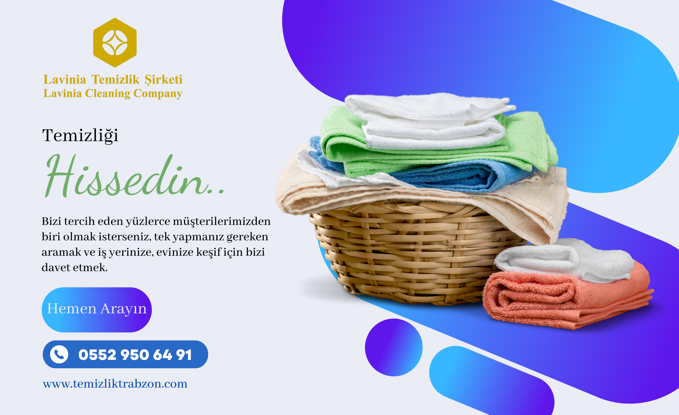 Beşikdüzü Temizlik HizmetiLavinia Temizlik Şirketi 0552 950 64 91